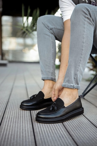 Chekich Ch002 - Cst Loafer Pelle Erkek Ayakkabı Sıyah Siyah