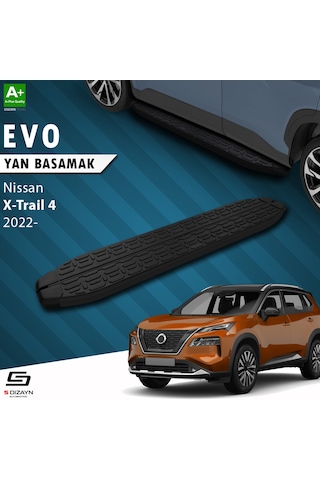 S-dizayn Nissan X-trail T33 Evo Siyah Yan Basamak 183 Cm 2022 Üzeri