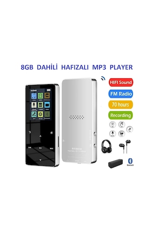 8gb Hafızalı Mp3-mp4 Player Müzik Çalar Fm Radyo Bluetooth Kulaklık Ve Hoparlör İle Kullanabilme 8gb Hafızalı Mp3-mp4 Player Müzik Çalar Fm Radyo Bluetooth Kulaklık Ve Hoparlör İle Kullanabilme