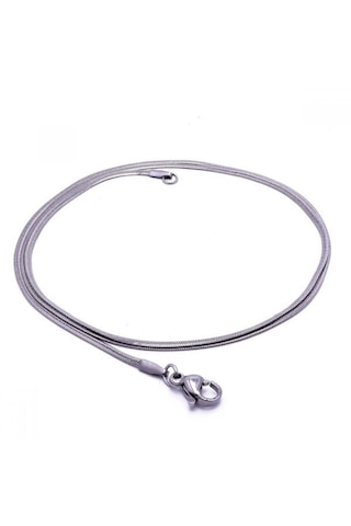 Erkek İnce Çelik Kolye 1mm 9202 Gümüş