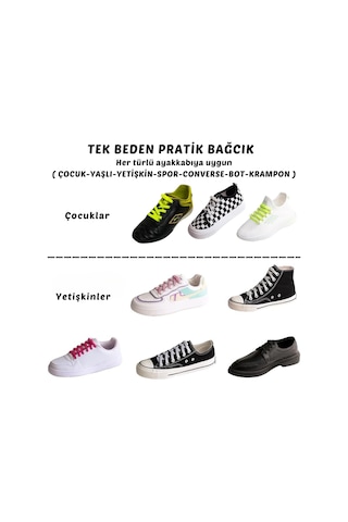 Tak Bırak Klipsli Elastik Nesil Akıllı Bağcık - Siyah