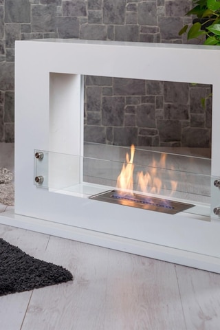 Rehome Korflame Supporto Bacasız Şömine Beyaz