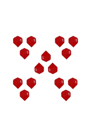 5 Set (15 Adet) Dart Flight.-flayt.100 Micron Pet Kırmızı