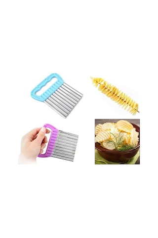 Şekilli Patates Dilimleme Bıçağı Peynir Sebze Dilimleyici Karışık