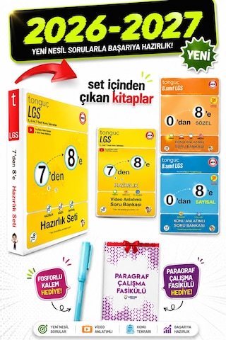 8.sınıf 7'den 8'e Hazırlık Seti Konu Anlatımlı Soru Bankası 8.sınıf 7'den 8'e Hazırlık Seti Konu Anlatımlı Soru Bankası