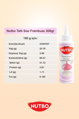 Nutbo Frambuaz Aromalı Tatlı Sos 330 Gr Waffle Krep Pankek Churros Dondurma İçin Özel