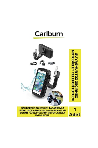 Özel Üretim Şeffaf Ön Yüzeyli Hafif 360 Derece Dönebilen Su Geçirmez Motosiklet Telefon Tutucu