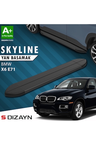 S-dizayn Bmw X6 E71 Skyline Siyah Yan Basamak 193 Cm 2008-2014 A+ Kalite