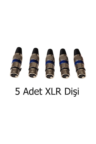 25 Li Konnektör Seti Xlr Dişi Erkek 6.35mm 3.5mm Aux Jak Nl4 Speakon