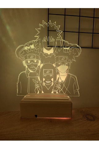 Naruto Team Minato 16 Renk Gece Lambası