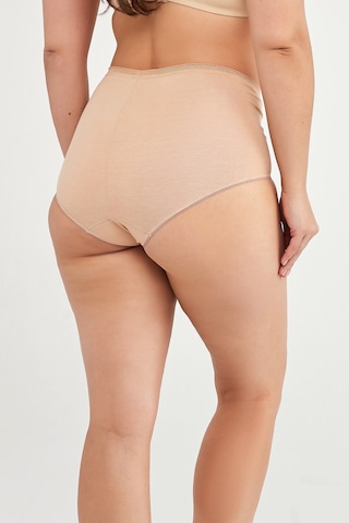 Penti Maxi Siyah-Ten Pamuklu Yüksek Bel 2li Slip Külot