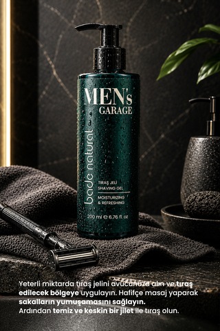 Bade Natural Men's Garage Tıraş Jeli 200 Ml