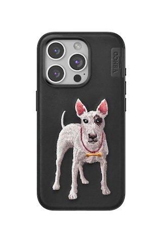 Venco - 837 - Apple iPhone Uyumlu 14 Pro Max Perma Desenli Kapak - Glblseme - - Siyah