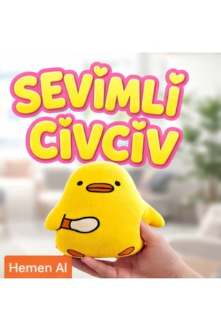 Peluş Sevimli Katil Civciv Sarı