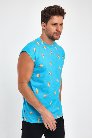 Alexander Gardi Alexandergardı Yırtmaçlı Desenli Kolsuz T-shirt B23-00135 001