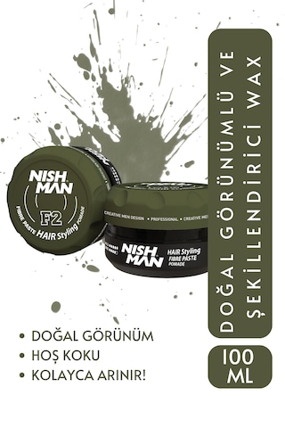 Nishman F2 Fiber Etkili Saç Şekillendirici Krem Pomade 100 Ml