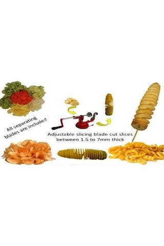 Besthome1 Manuel Paslanmaz Çelik Patates Ve Sebze Makinesi, Pratik Ve Çevre Dostu Kırmızı Kırmızı