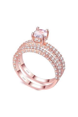 Fastbuy 2.5mm Çok Renkli Cubic Zirconia, Kadınlar İçin Güzellikli Evlilik Ve Yıldönümü Hediye Takı Takımı, 10 Numara, Beyaz Çok Renkli