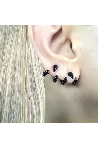 Cadılar Bayramı Dileği Retro Kafatası El Kemiği Küpeler Moda Gotik Koyu Stil Küpeler Antik Altın