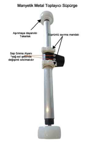 Manyetik Süpürge-metal Toplayıcı 40cm Boy Tel,çivi.vida.... 40 CM