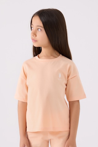 U.S. Polo Assn. Kız Çocuk Turuncu Bermuda Takım Us1848-c-v55 Turuncu