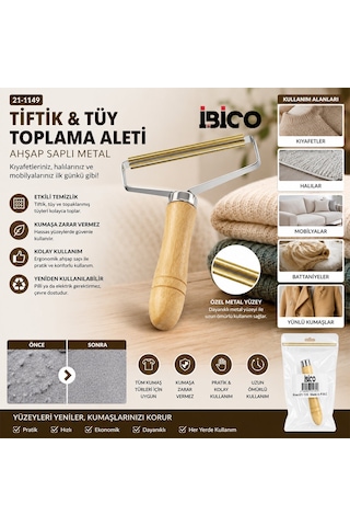 Lunaev Ahşap Saplı Metal Tiftik Tüy Toplama ---
