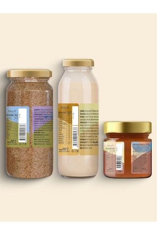 3'lü Ürün - Ravla Badem İçeceği Konsantresi - 250g /ravla Salgı Balı Meşe Kaynaklı - 250g/ravla İğde Unu 100g