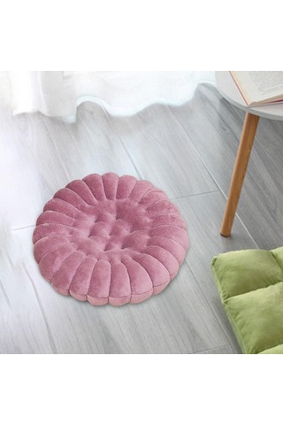 Suntek Peluş Zemin Yastık Rahat Dekoratif Kanepe Yuvarlak-pembe