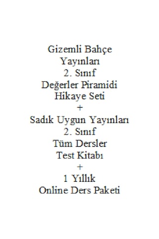 2. Sınıf Hikaye Kitabı Seti Değerler Piramidi + Sadık Uygun Yayınları Tüm Dersler 2. Sınıf Test Kitabı + 1 Yıllık Online Ders Paketi