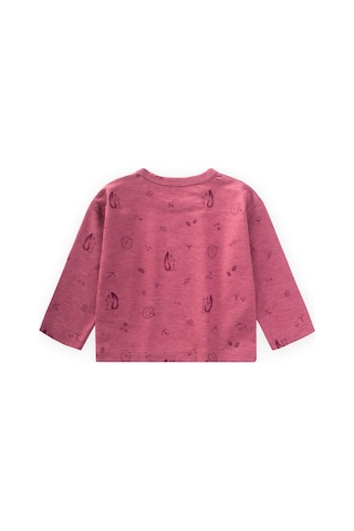 Uzun Kollu Desenli T-shırt 0-3 Yaş Mürdüm Mürdüm