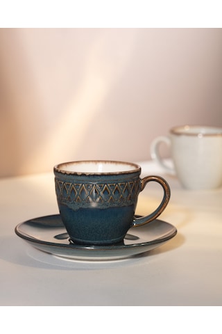 Madame Coco Antique 2 'li Kahve Fincan Seti Fınc0000000056 90ml-indigo