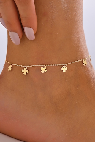 14 Ayar Altın Halhal Yonca Sallantılı Halhal - Mmhl -55004 Sarı Altın