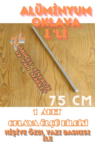 1'li Masterchef Alüminyum Paslanmaz 75 Cm Metal Oklava Hamur