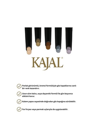 Kajal Suya Dayanıklı Kremsi Yapıya Sahip Açık Bej Göz Farı & Stick Eyeshadow 763 Açık Bej