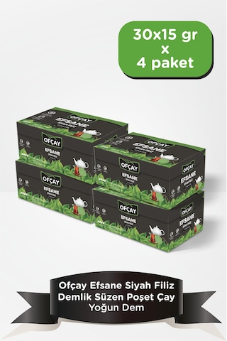 Ofçay Efsane Siyah Filiz Demlik Poşet 4'lü 30 x 15 G