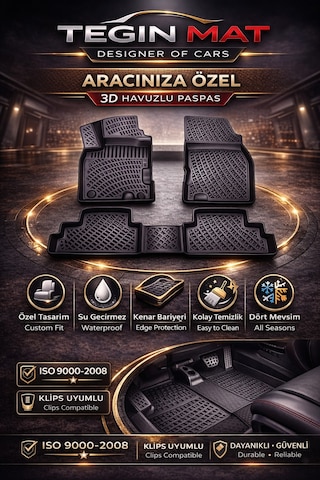 Peugeot Boxer 2006 Sonrası Kombi Araca Özel 3d Havuzlu Paspas Siyah