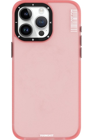 Apple  Uyumlu iPhone 15 Pro Kılıf Buzlu Mat Tasarım Youngkit Colored Sand Serisi Kapak Siyah