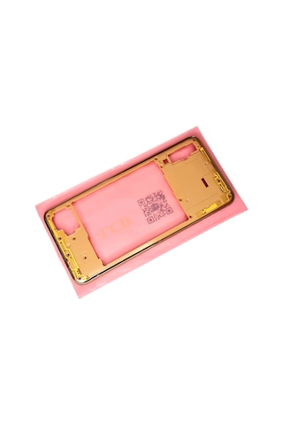 Tkgz - Samsung Galaxy Uyumlu A70 A705 Full Kasa Arka Kapak Batarya Kapağı - Gold Çok Renkli