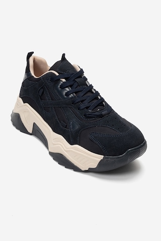 Lecce Lacivert Süet Kadın Spor Sneakers