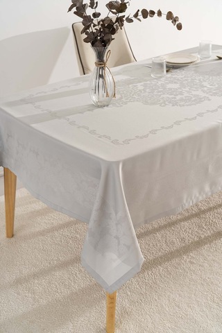 Jumbo Jakar Gri Sıvı İtici Leke Tutmaz Masa Örtüsü 160x220 Cm Gri
