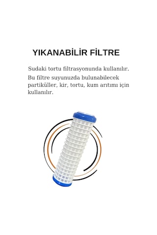 Evora Daire Girişi Yıkanabilir Su Arıtma Filtre Kabı