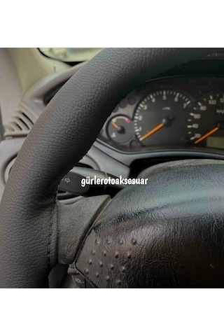 Ford Focus 1 Direksiyon Kılıfı Dikmeli Soft Siyah ( 38×10.5Cm )