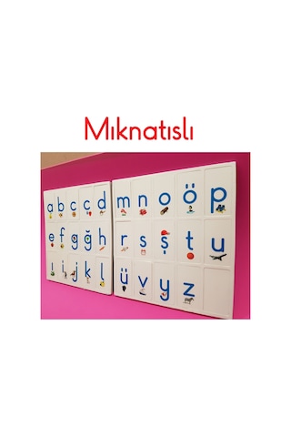 Mıknatıslı Küçük Harfler-Resimli