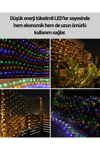 8 Modlu Led Işık Zinciri Xucz5mledışıkrenkli-6-1 Çok Renkli