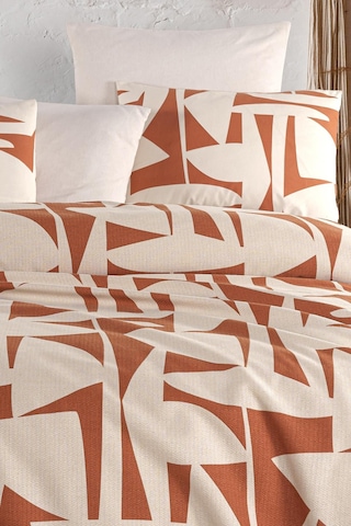 As Perde Cotton Life Çift Kişilik Pike Takımı Marvin Kiremit