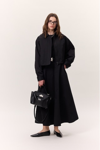 Premıum Geniş Etek Siyah Siyah