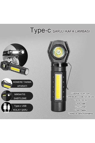 Jenerik Şarjlı Mıktanıslı Kafa Lambası Wt-621 Çok Renkli