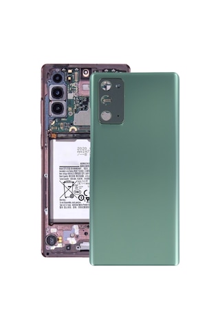 Cbtx Samsung Galaxy Note20 Uyumlu Kamera Lens Kapaklı Pil Arka Kapağı Yeşil