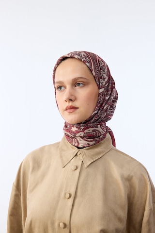 Mirsoy Scarf Zümra Desen Eşarp Bordo