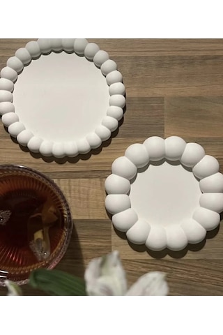 Dekoratif 2 Li Bubble Tabak Set,takı Tabağı, Organizer